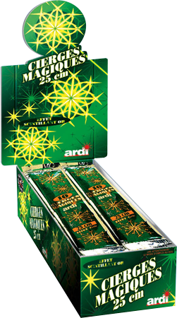 10 CIERGES MAGIQUES ARDI® 25 CM 