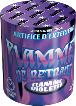 FLAMME DE RETRAITE VIOLETTE