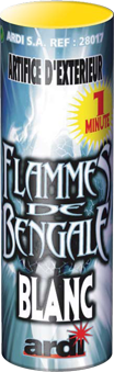 FLAMME DE BENGALE 1 MINUTE BLANC