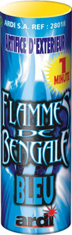 FLAMME DE BENGALE 1 MINUTE BLEU