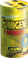 POT FUMIGÈNE DE COULEUR 1 MINUTE JAUNE