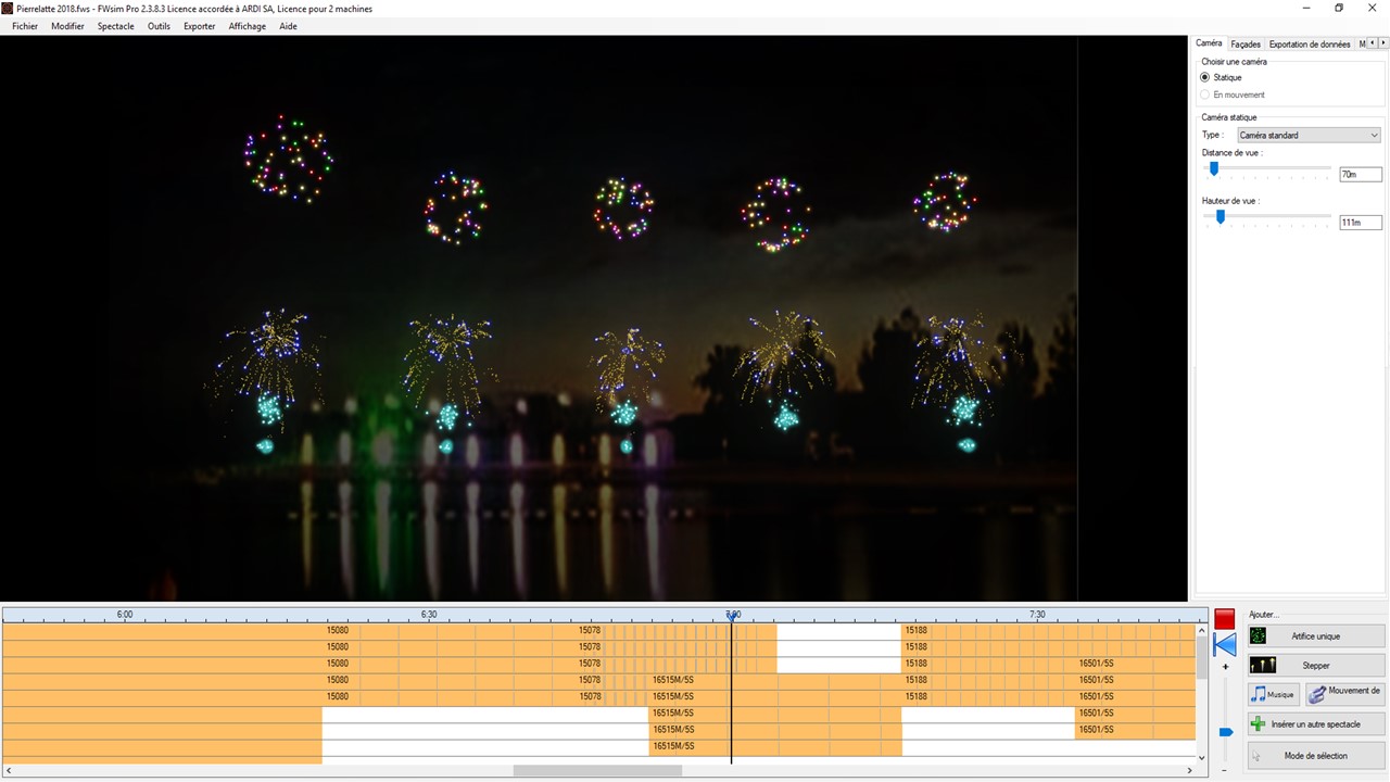 Le nouveau logiciel de simulation de feux d'artifice ARDI