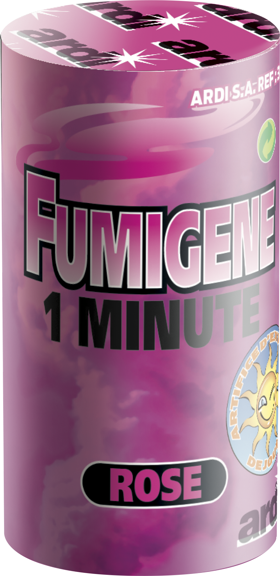 33090 - POT FUMIGÈNE 1 MINUTE ROSE