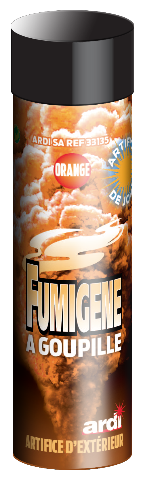 33135 - TUBE FUMIGÈNE À GOUPILLE 1 MINUTE ORANGE