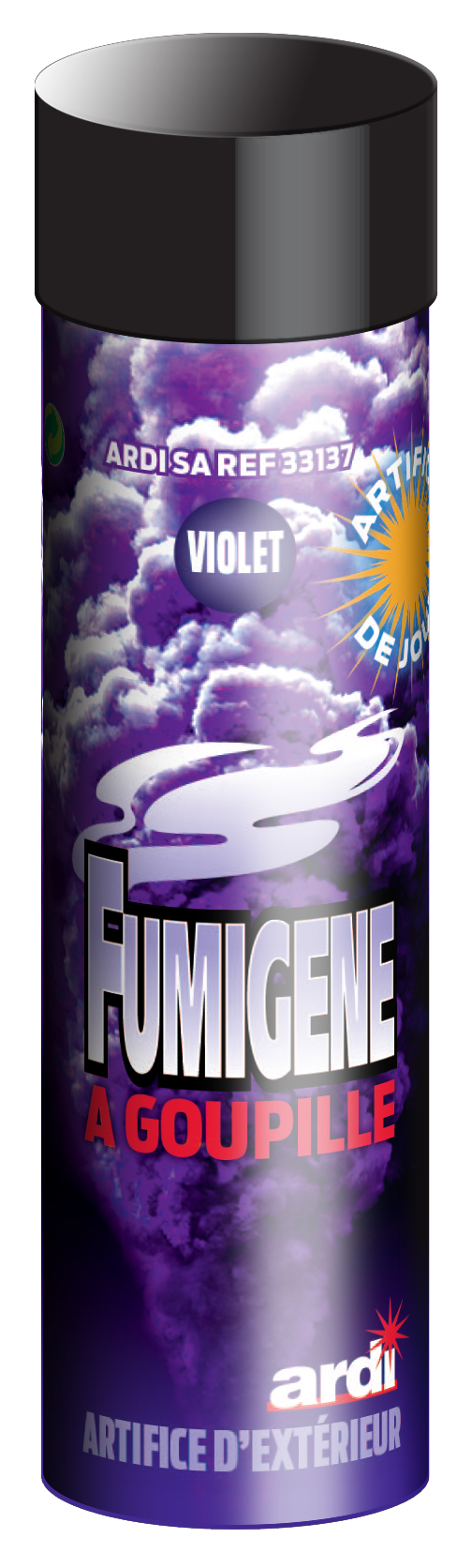 33137 - TUBE FUMIGÈNE À GOUPILLE 1 MINUTE VIOLET