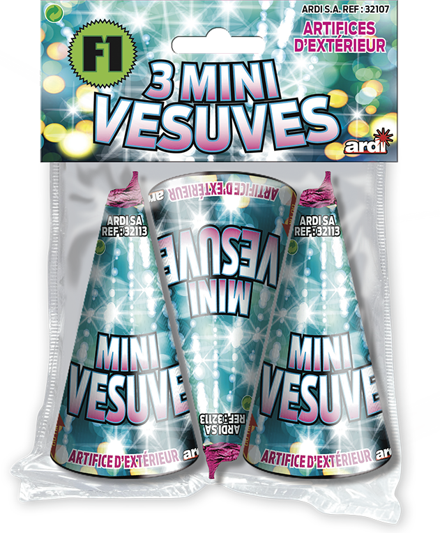 32107 - SACHET DE 3 FONTAINES MINI VÉSUVE®